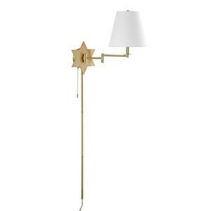 JONATHAN Y - 18.5" 1-Light David Swing Arm Star Wall Sconce wit Gold
